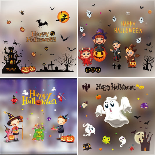 Wall Sticker Paste Static Mirror Glass Window Stickers Halloween