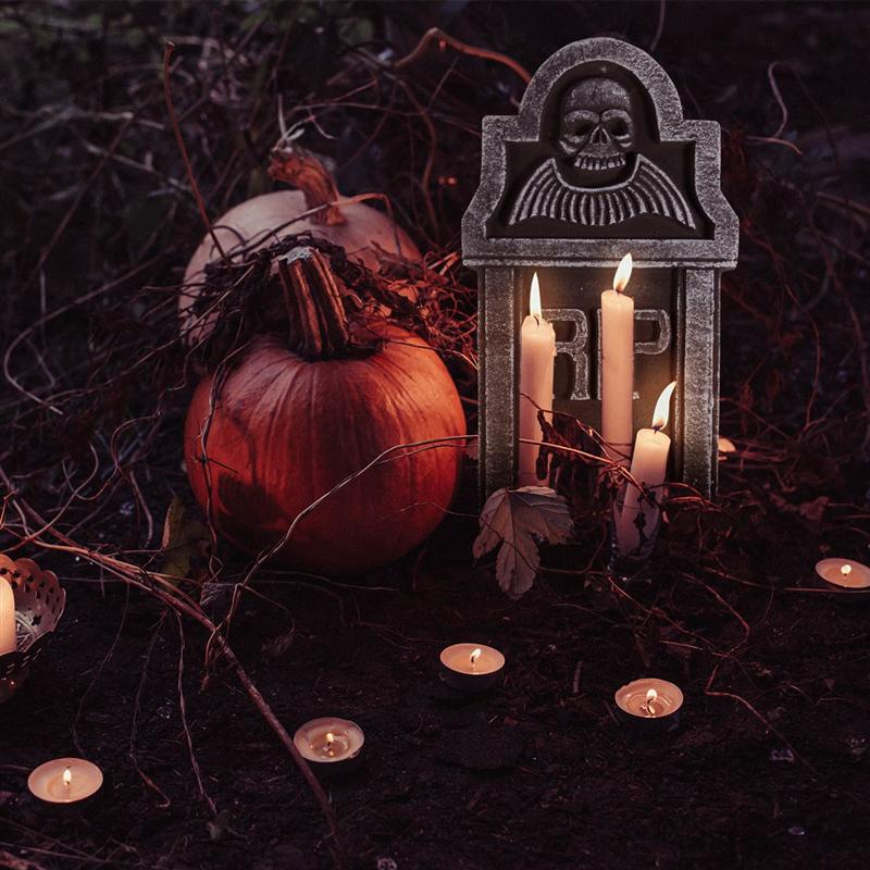 5PCS/6pcs Halloween Tombstone Decorations Realistic and Reusable Haunted House Yard Decorations and Accessories (random style)