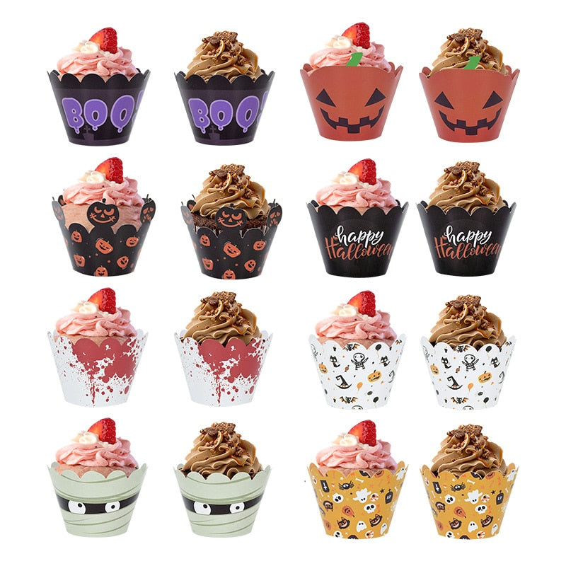 24/32 Pieces Halloween Cupcake Wrappers