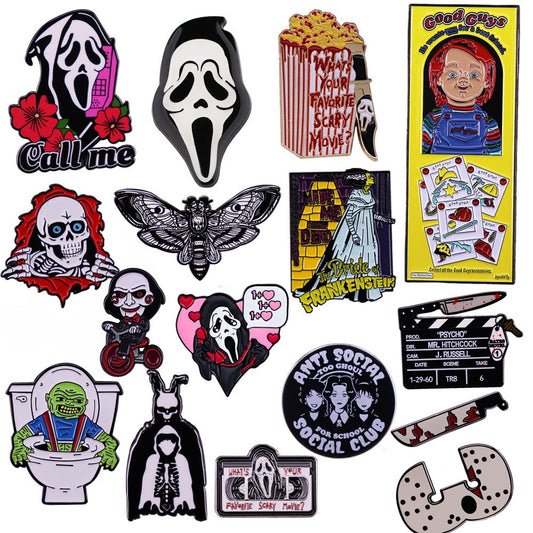 90s Halloween Horror Movie Collection Pins