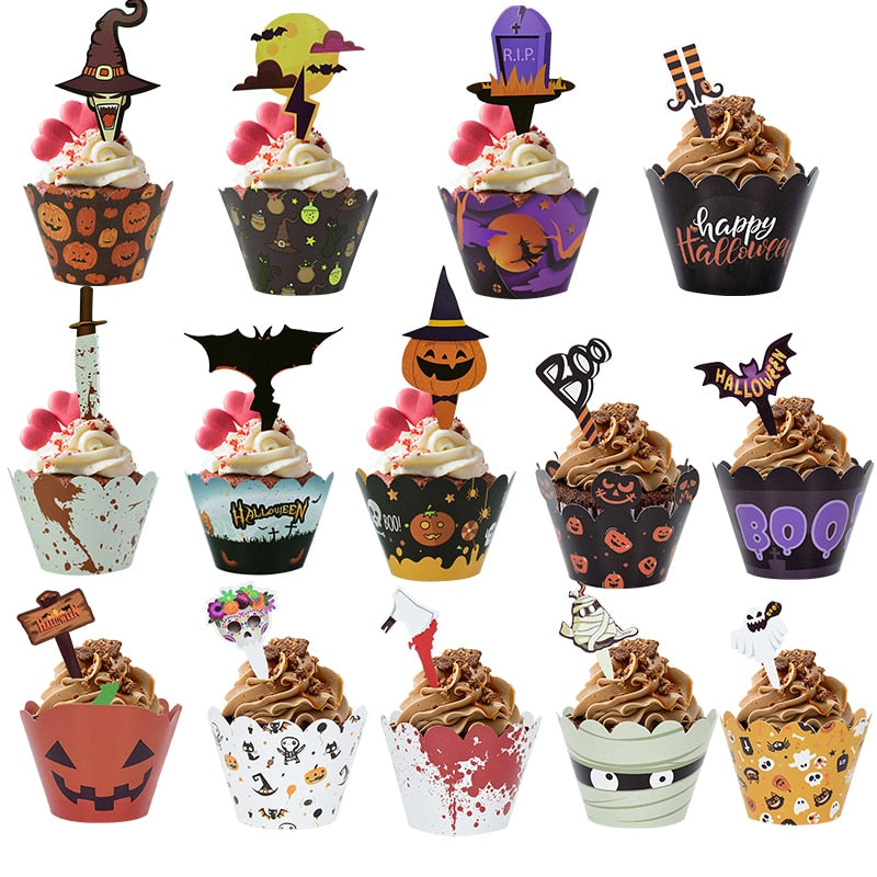 24/32 Pieces Halloween Cupcake Wrappers