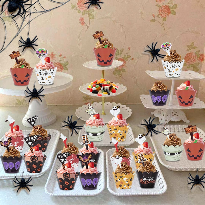 24/32 Pieces Halloween Cupcake Wrappers