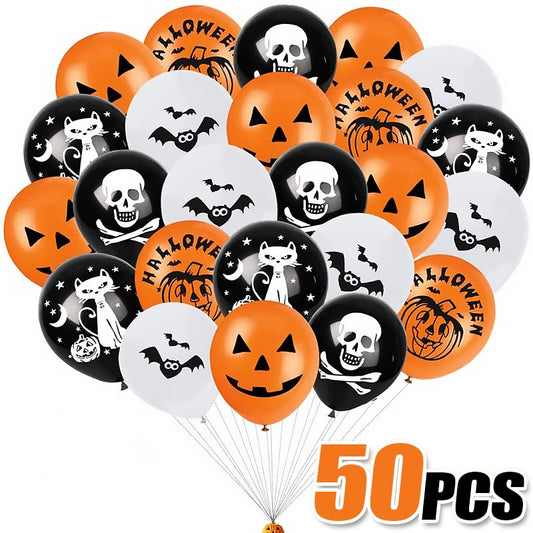 10-50pcs Halloween Balloons Large Latex Balloon  Party Decor