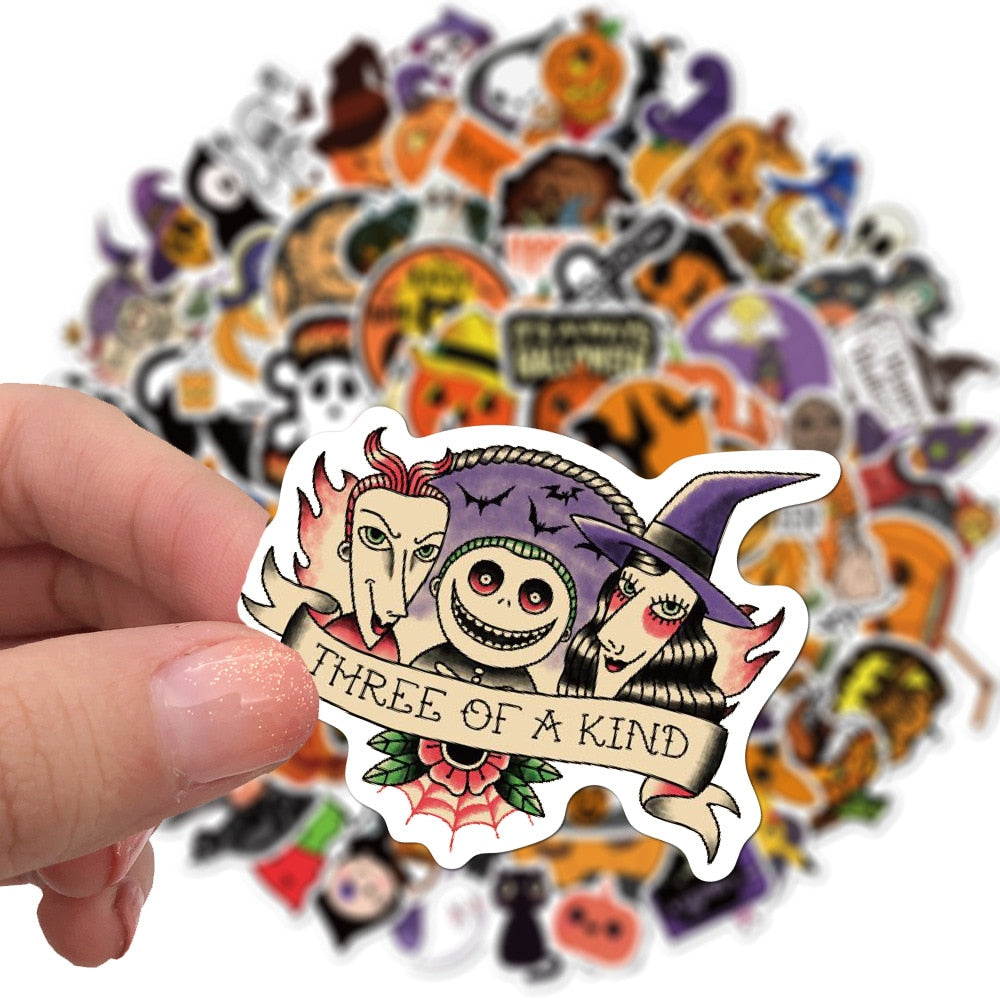 10/50/100pcs Funny Halloween Stickers